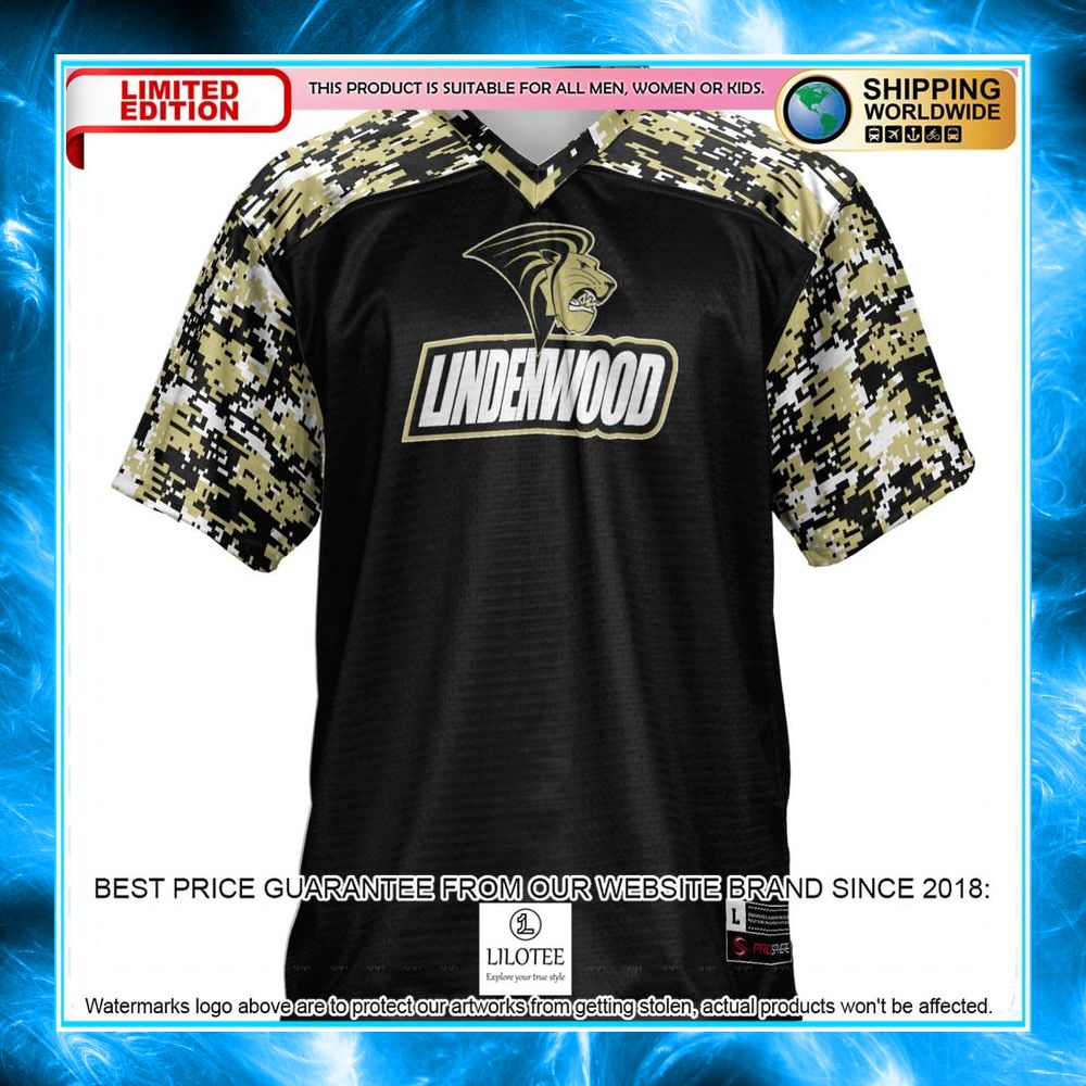 lindenwood lions black football jersey 2 863