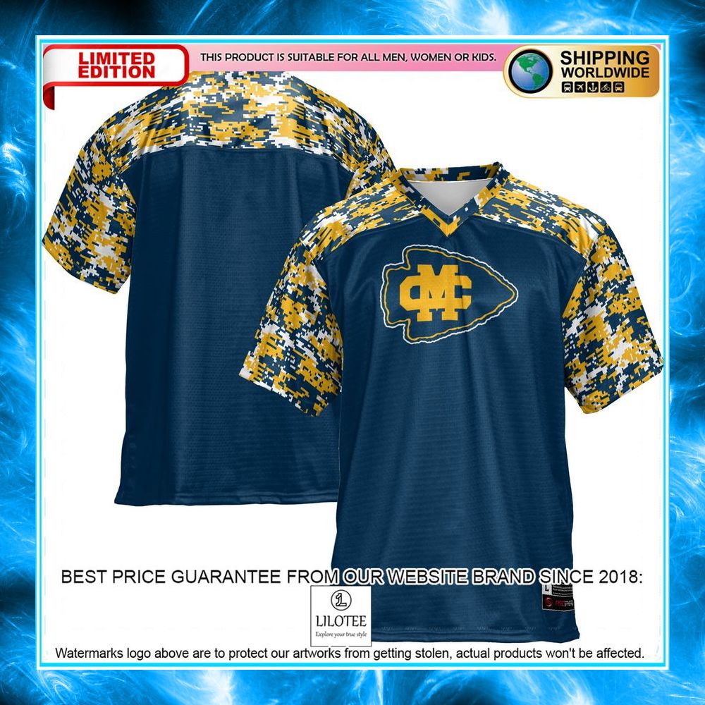 mississippi college choctaws blue football jersey 1 884