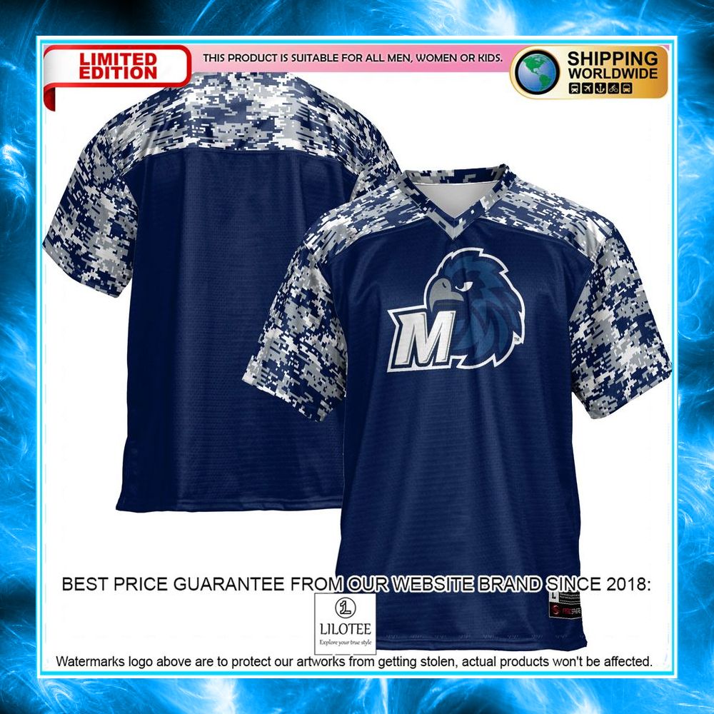 monmouth hawks navy football jersey 1 847