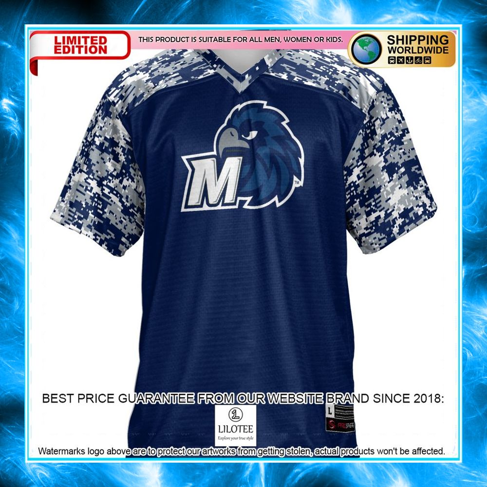 monmouth hawks navy football jersey 2 595