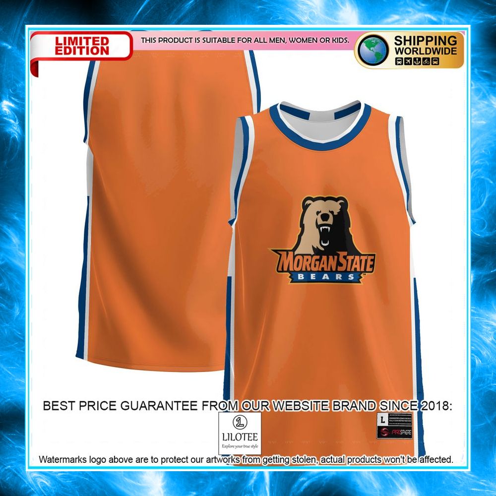 morgan state bears orange basketball jersey 1 279