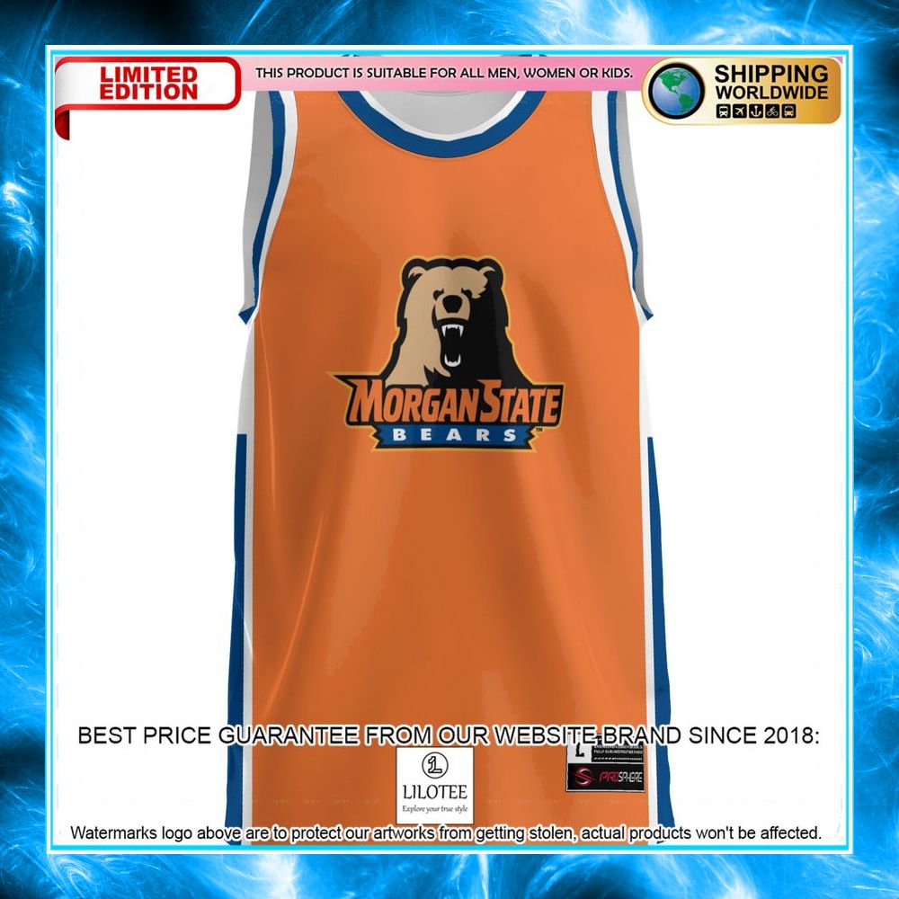 morgan state bears orange basketball jersey 2 863