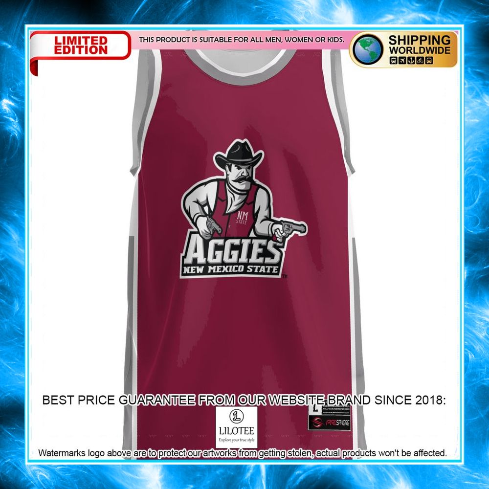new mexico state aggies crimson basketball jersey 2 330