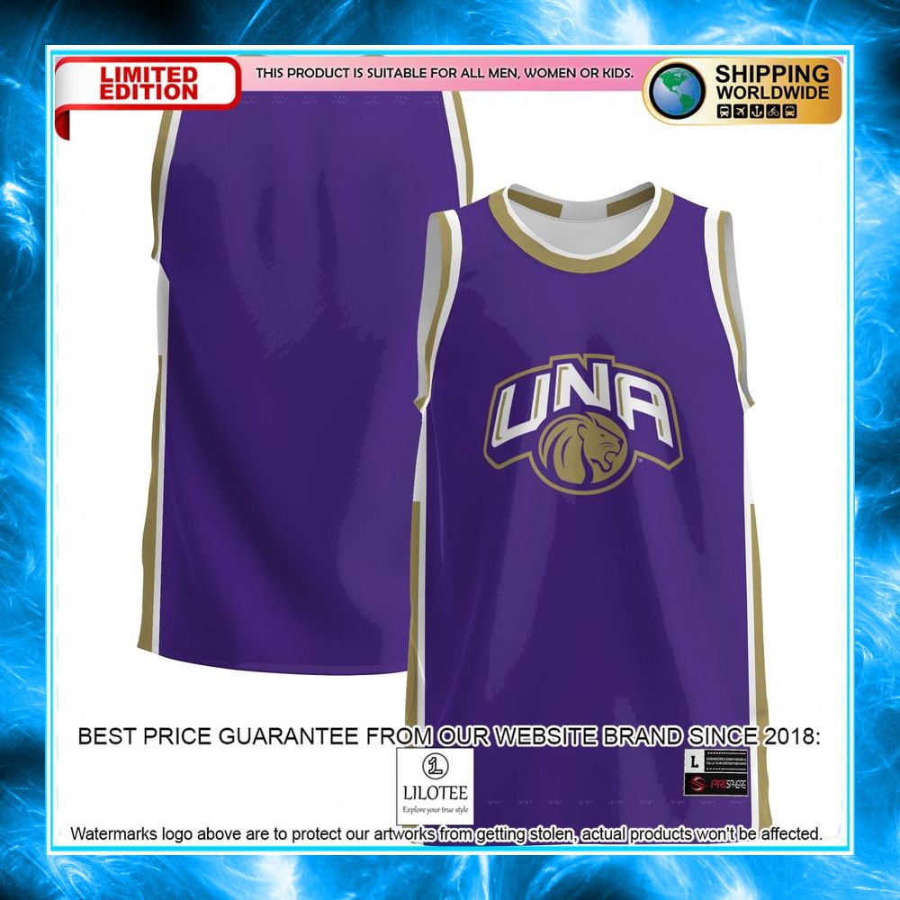 north alabama lions purple basketball jersey 1 284