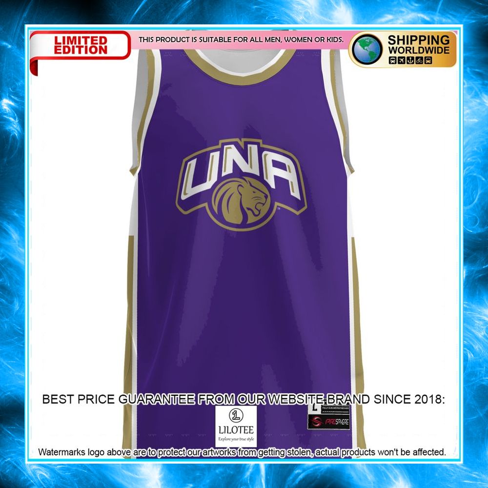 north alabama lions purple basketball jersey 2 232