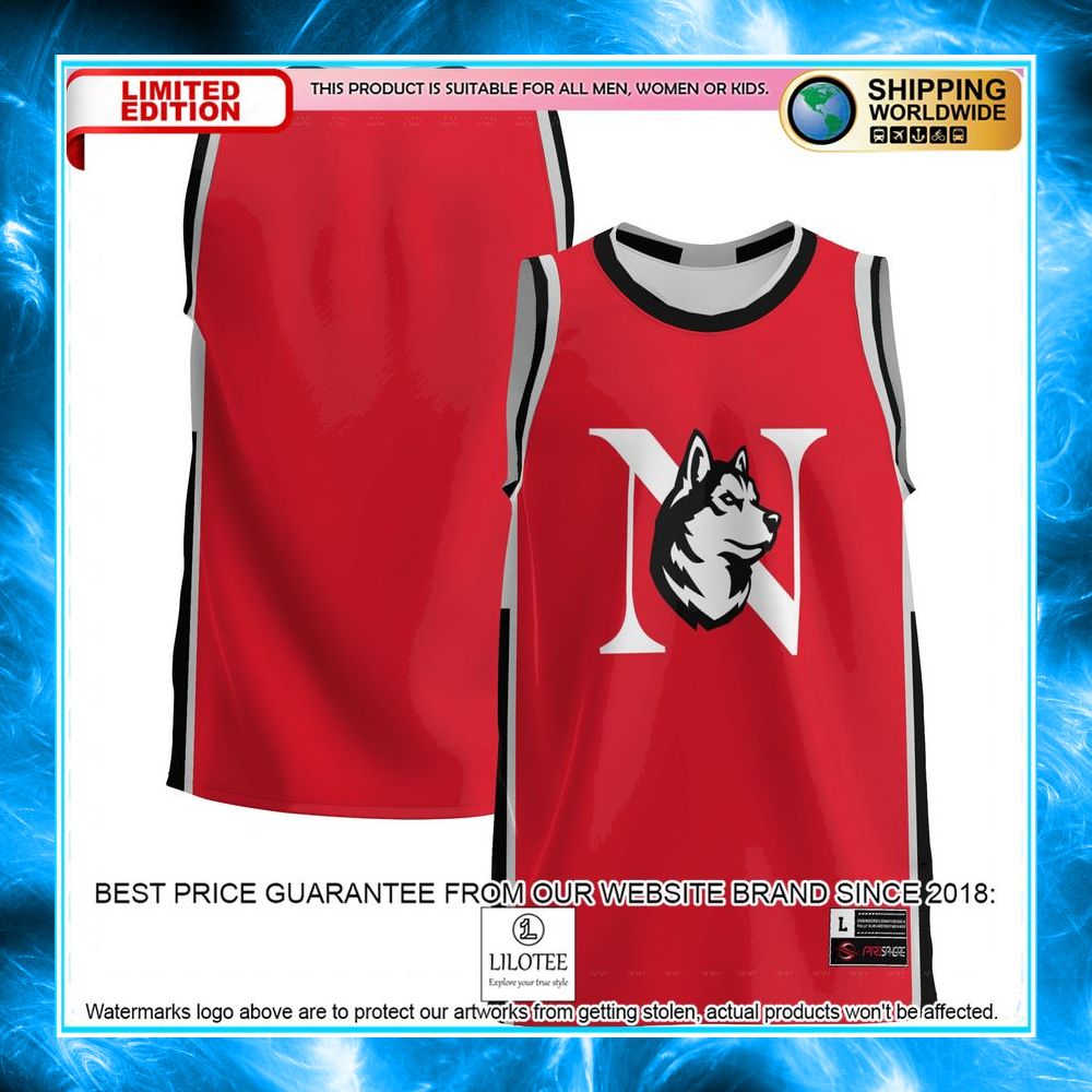 northeastern huskies red basketball jersey 1 208