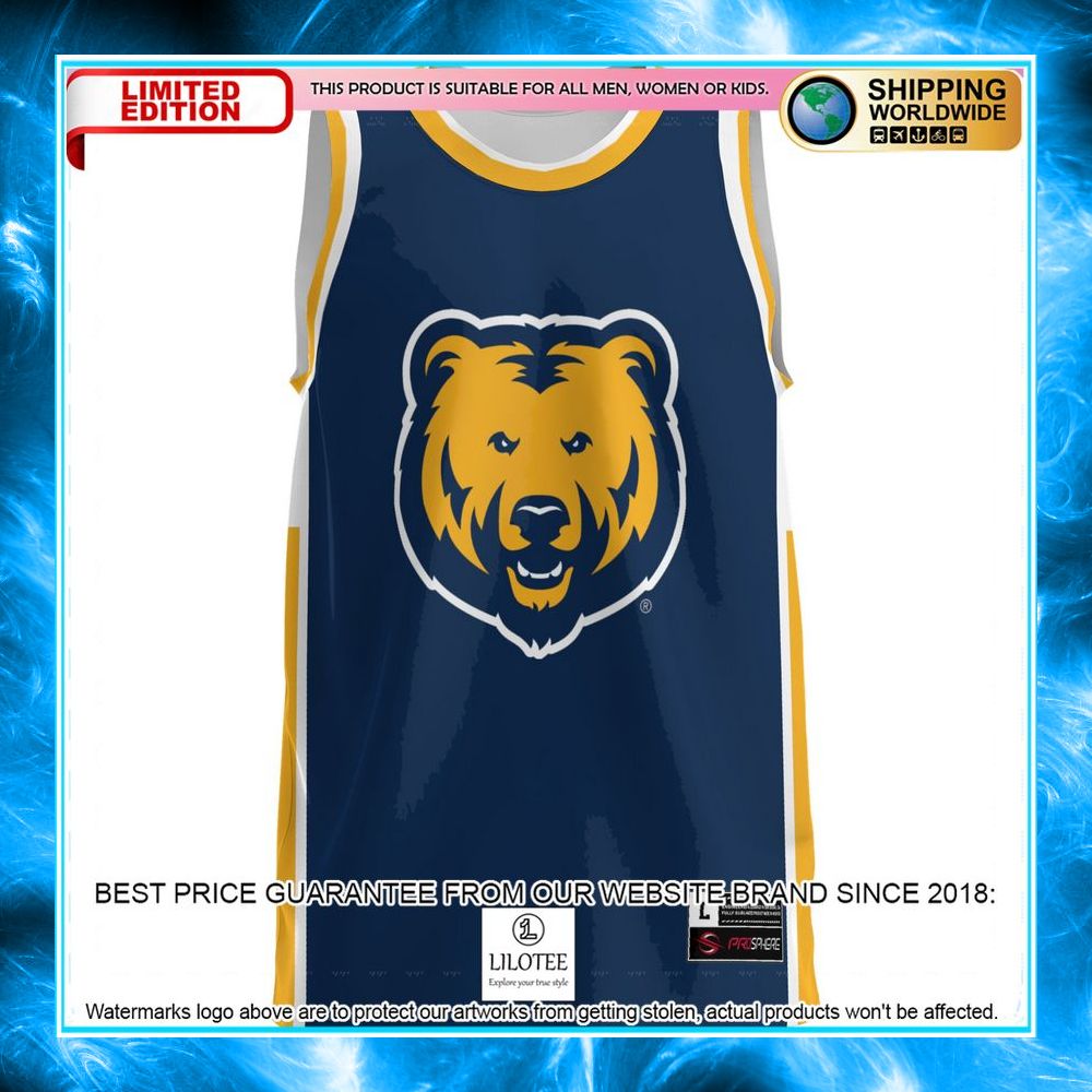 northern colorado bears blue basketball jersey 2 892