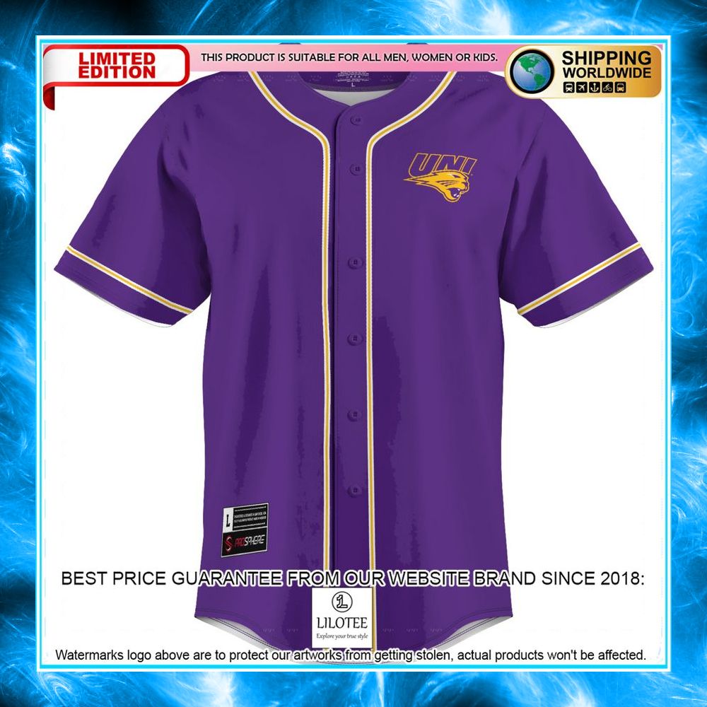 northern iowa panthers purple baseball jersey 2 753
