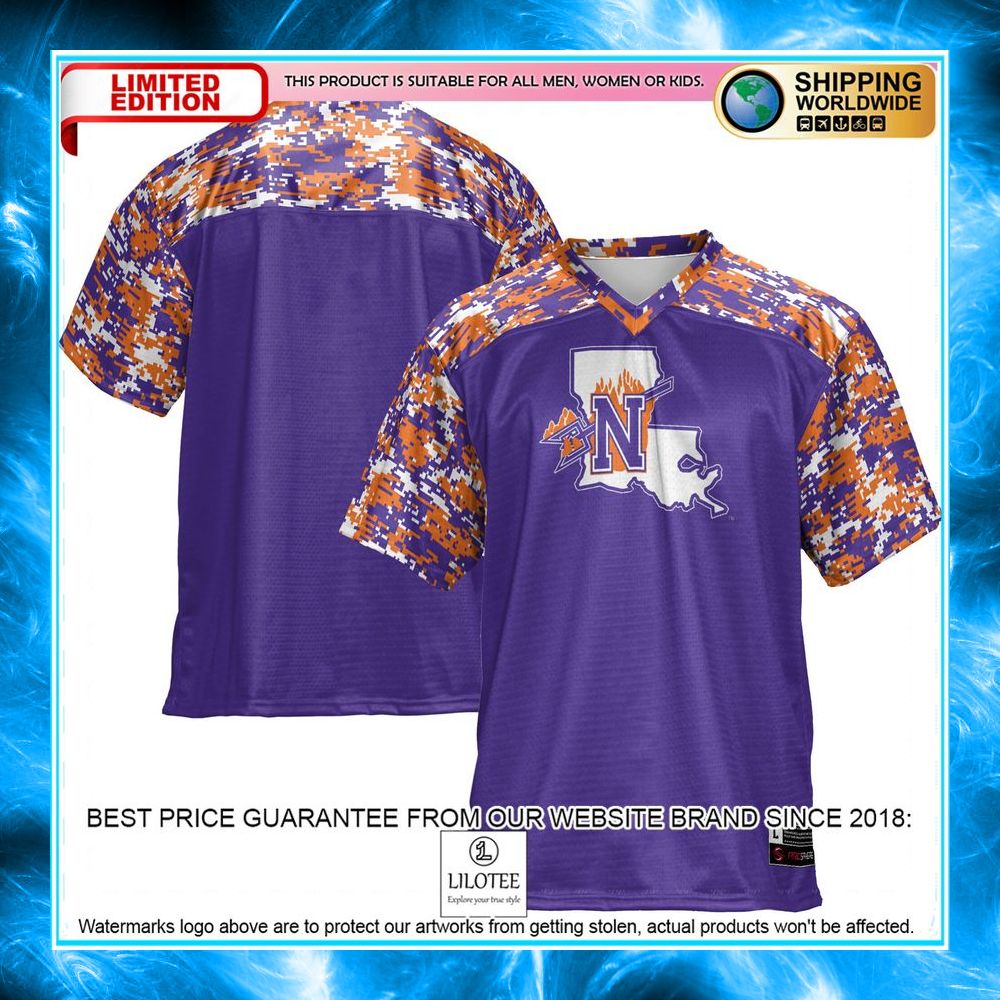 northwestern state demons purple football jersey 1 985