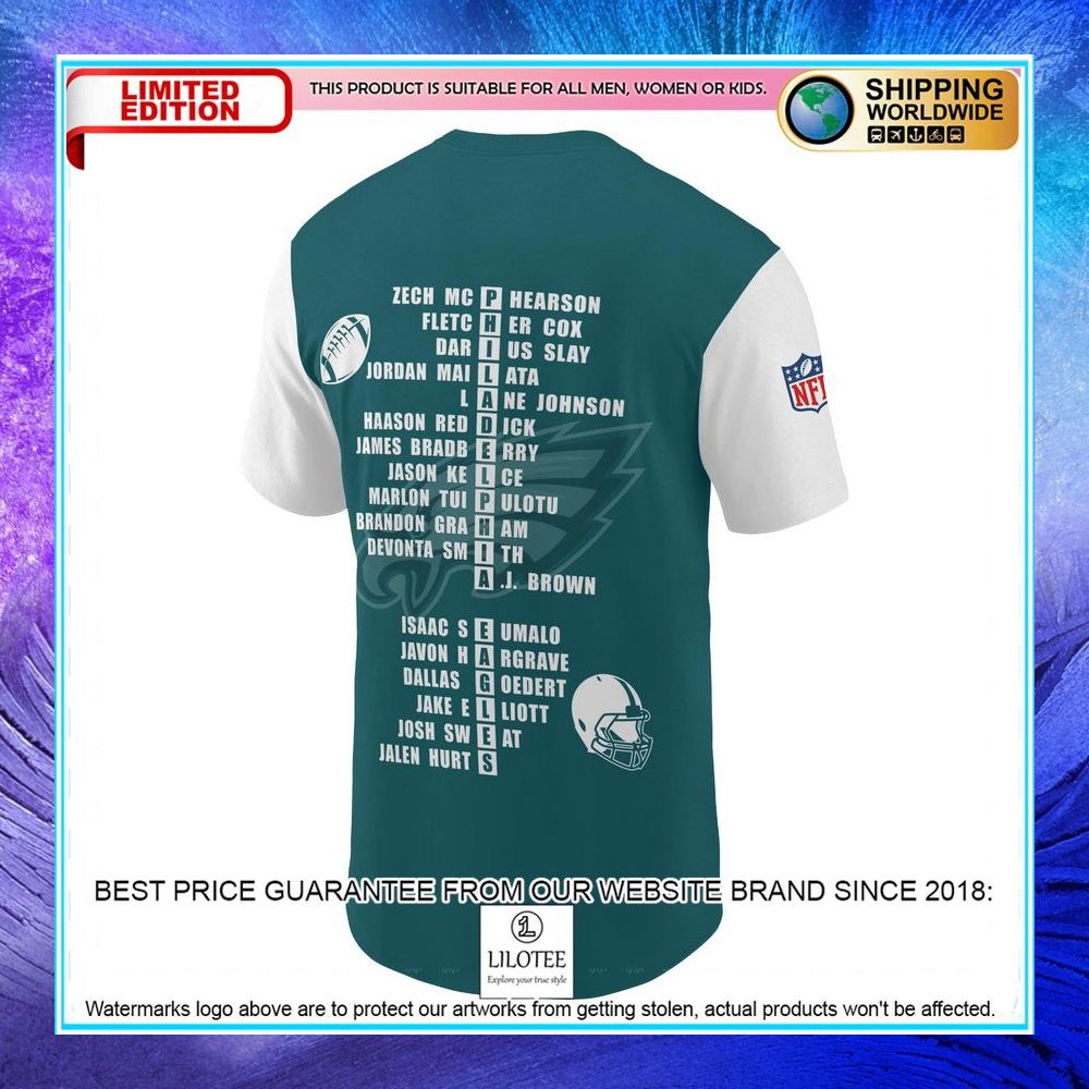 philadelphia eagles 2022 nfc championship green football jersey 3 54