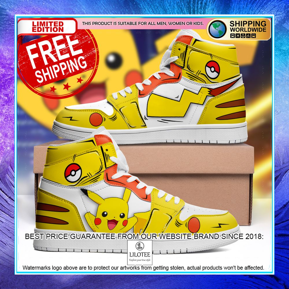 pikachu pokemon air jordan high top shoes 1 887