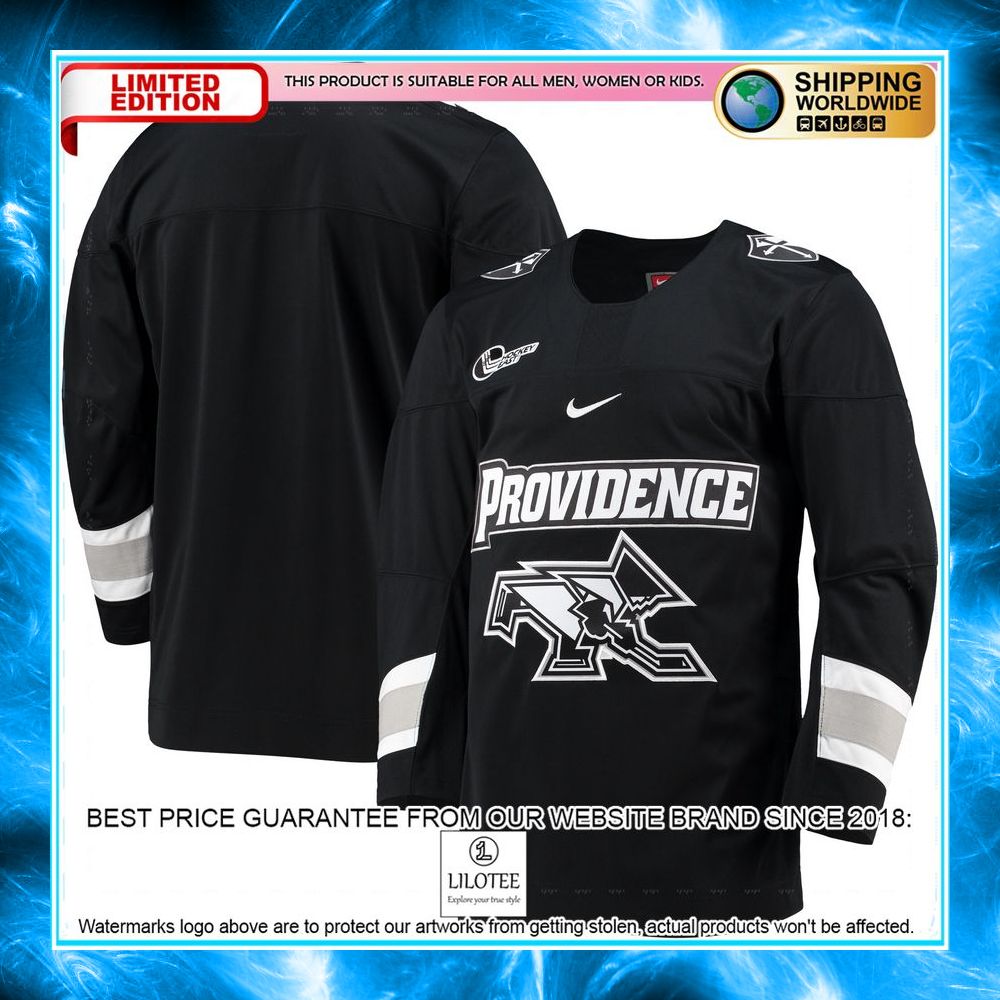 providence friars replica black hockey jersey 1 192