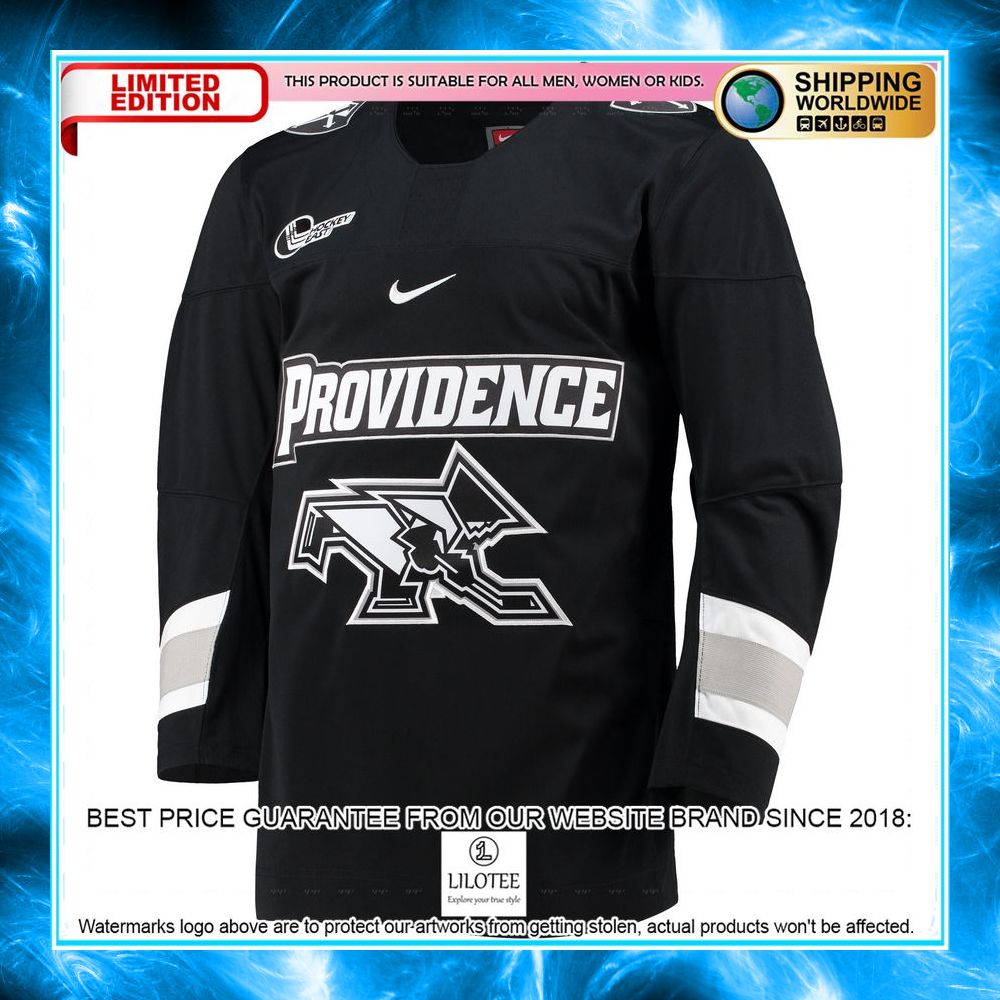 providence friars replica black hockey jersey 2 121