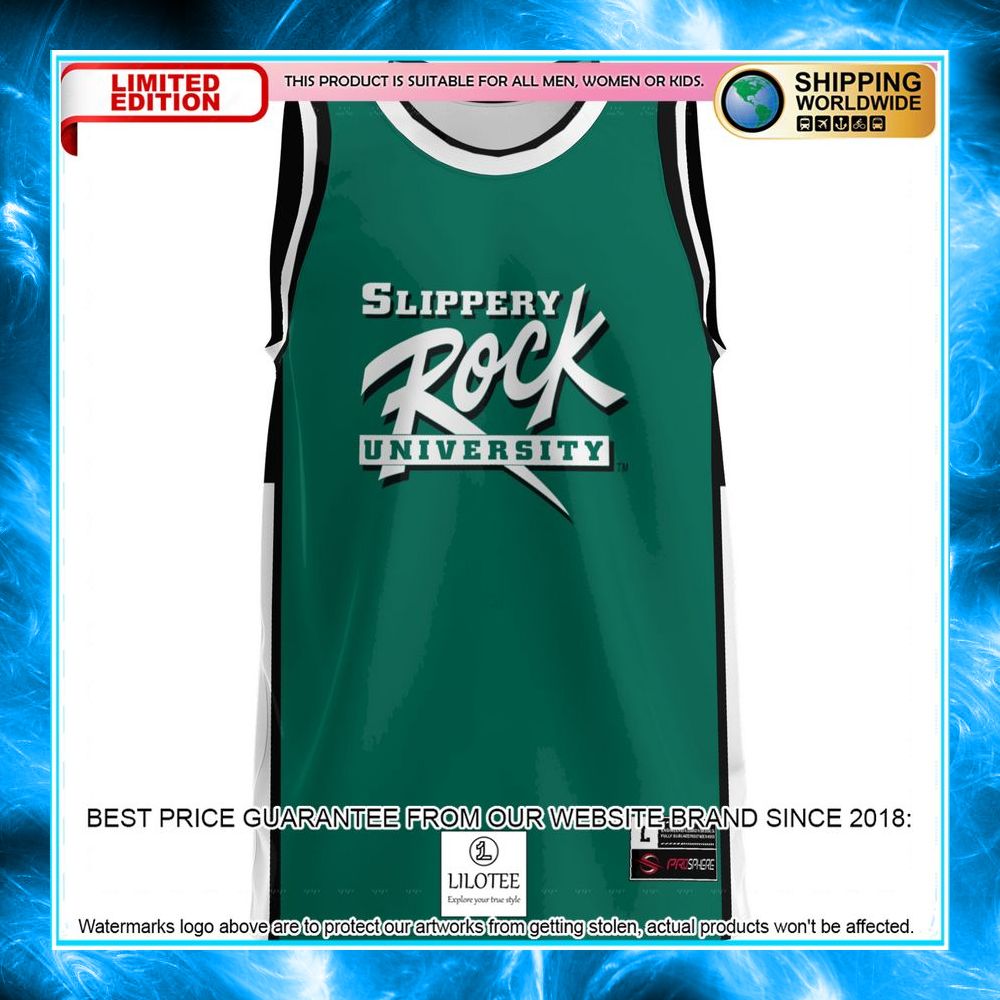 slippery rock pride green basketball jersey 2 18