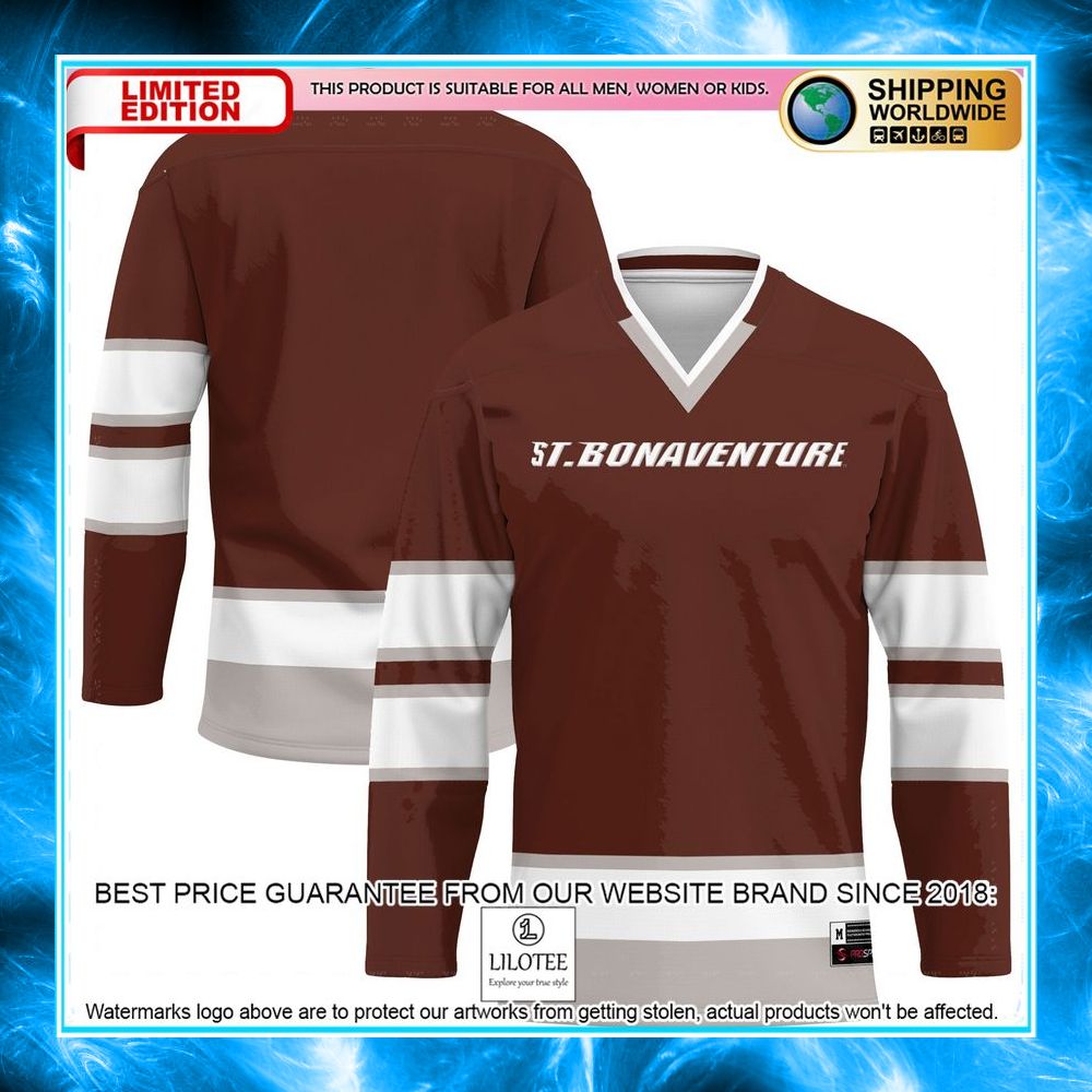 st bonaventure bonnies brown hockey jersey 1 770