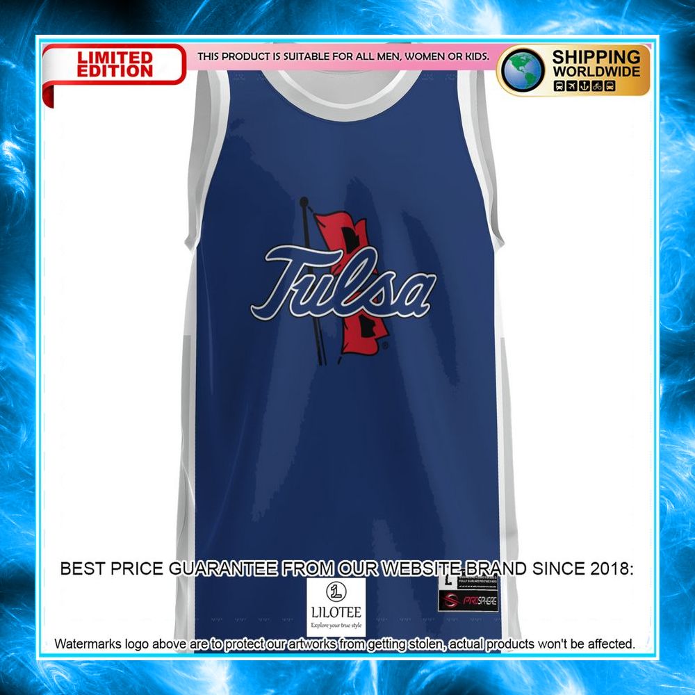 tulsa golden hurricane navy basketball jersey 2 167