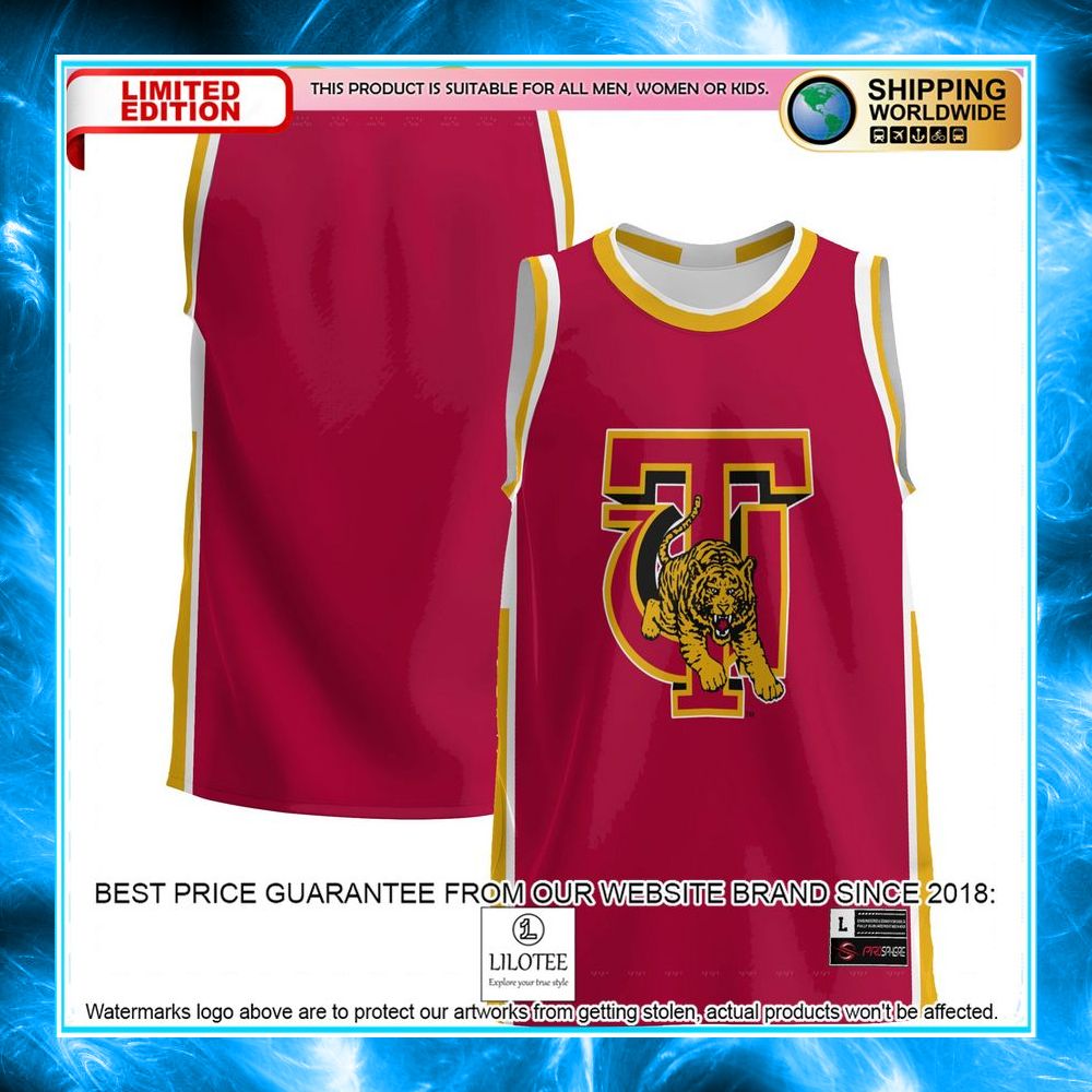 tuskegee golden tigers crimson basketball jersey 1 340