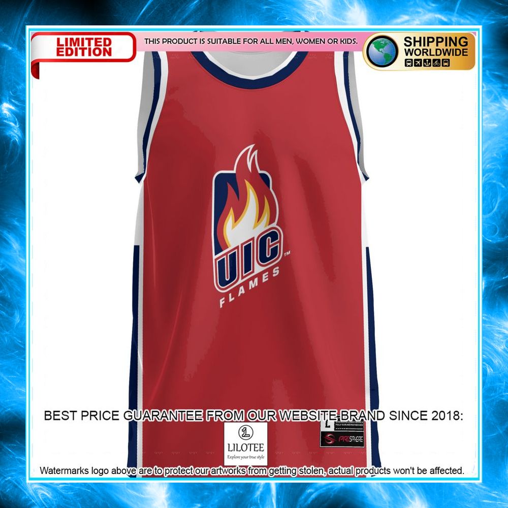uic flames red basketball jersey 2 964
