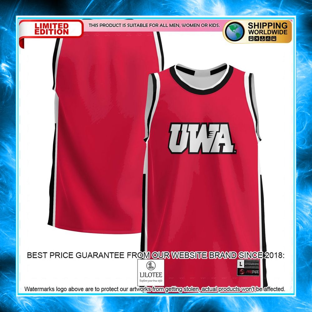 university of west alabama red basketball jersey 1 918