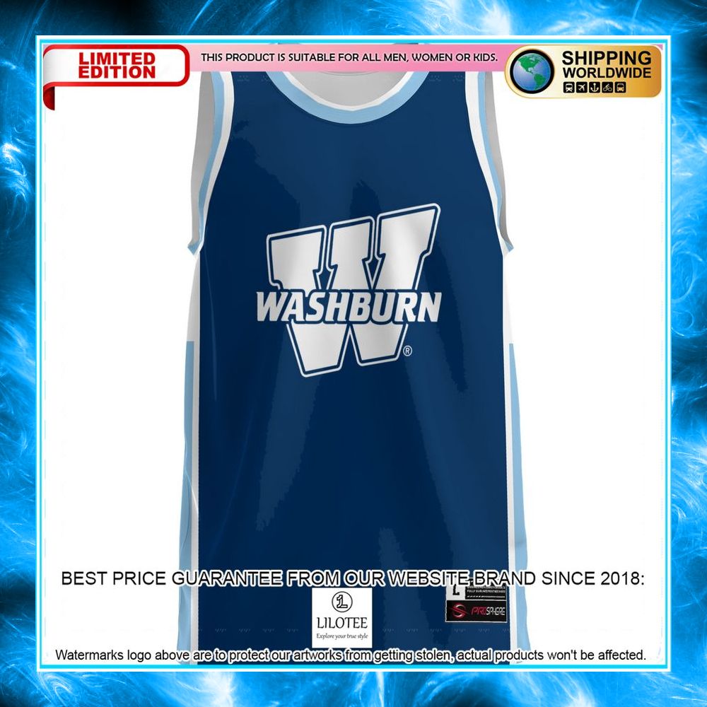 washburn ichabods blue basketball jersey 2 305