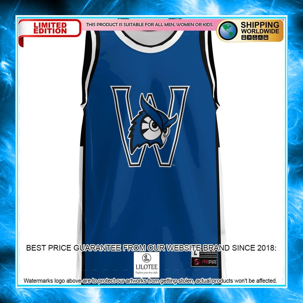 westfield state owls blue basketball jersey 2 833