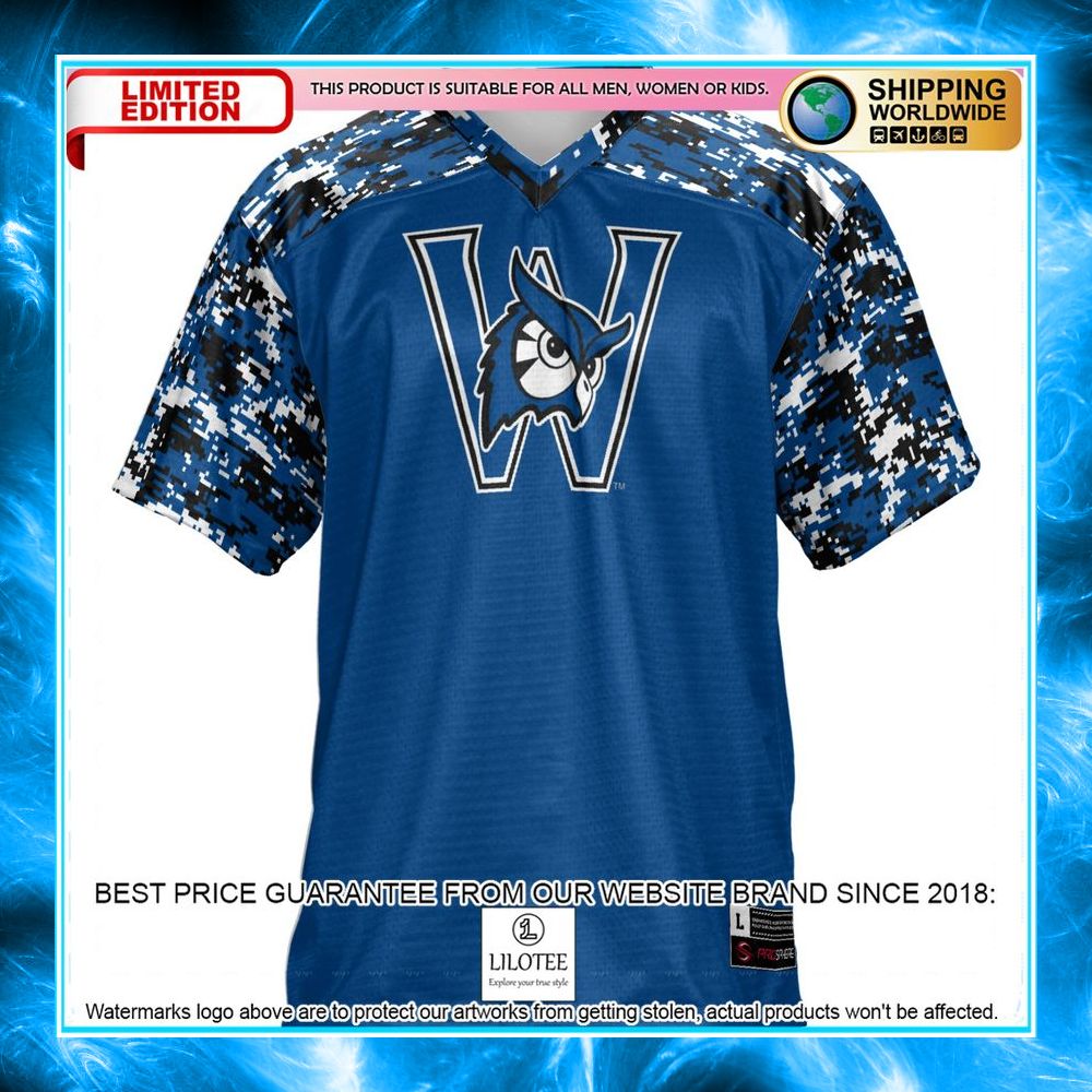westfield state owls blue football jersey 2 548