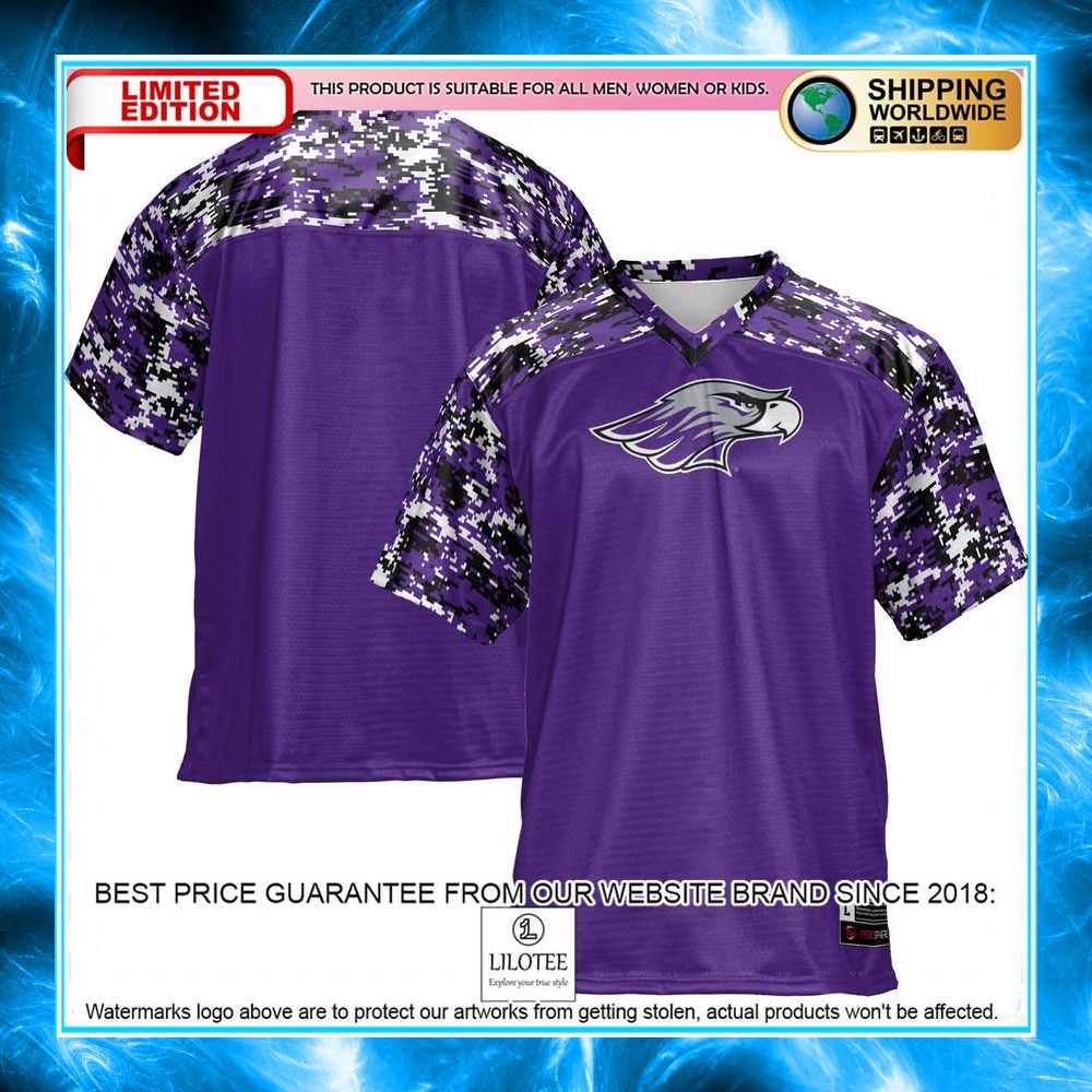 wisconsin whitewater warhawks purple football jersey 1 934