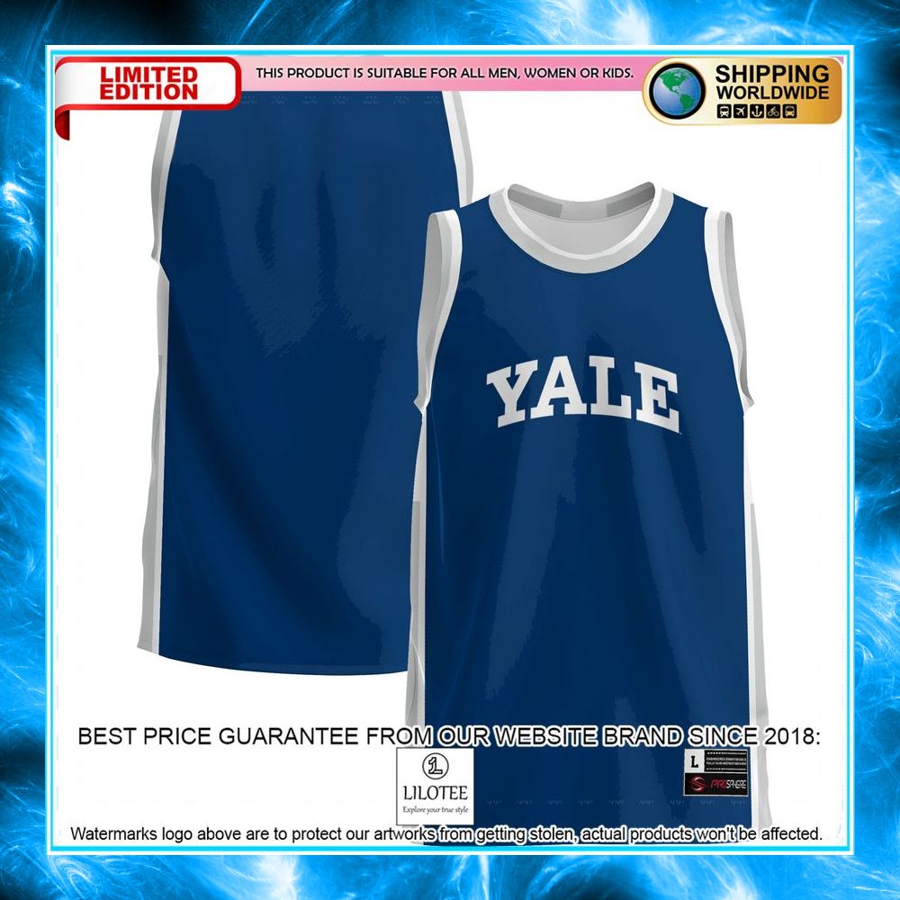 yale bulldogs navy basketball jersey 1 158