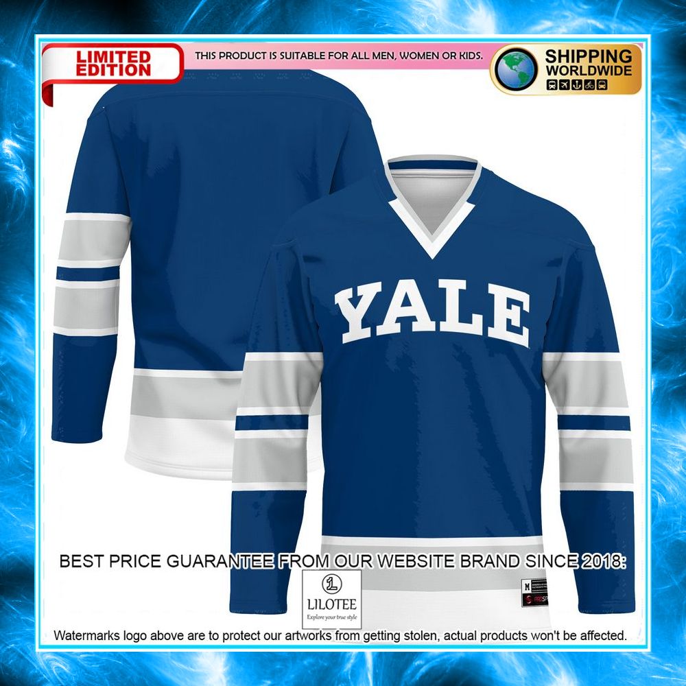 yale bulldogs navy hockey jersey 1 999