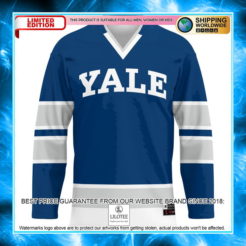 yale bulldogs navy hockey jersey 2 492