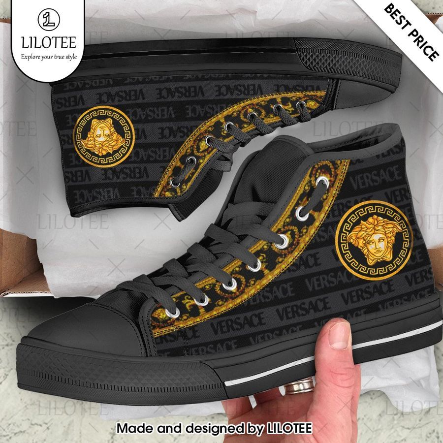 black gold versace high top canvas shoes 1 670