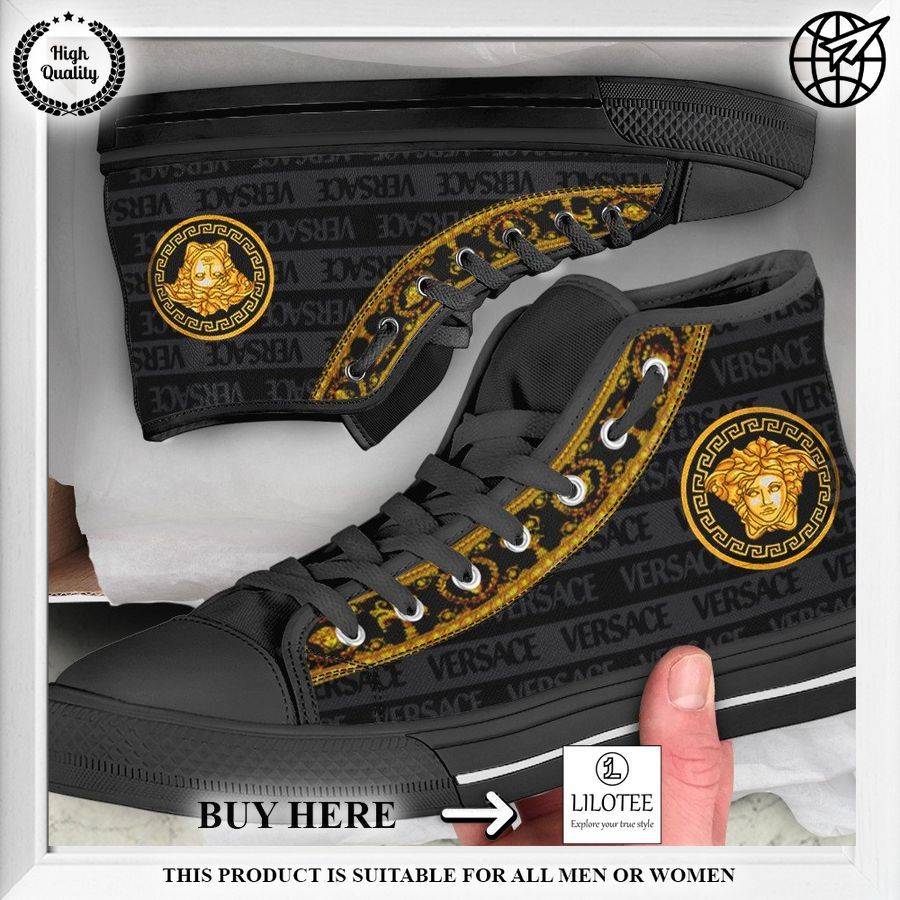 black gold versace high top canvas shoes 1 797