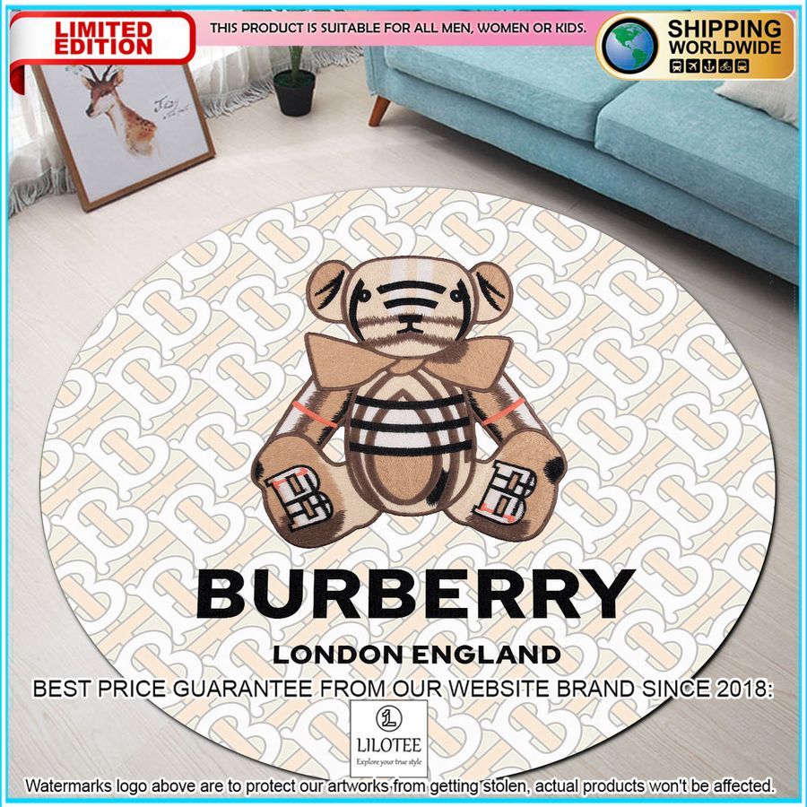 burberry london england bear round rug 1 144