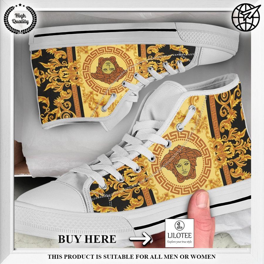 gold versace high top canvas sneakers 1 806