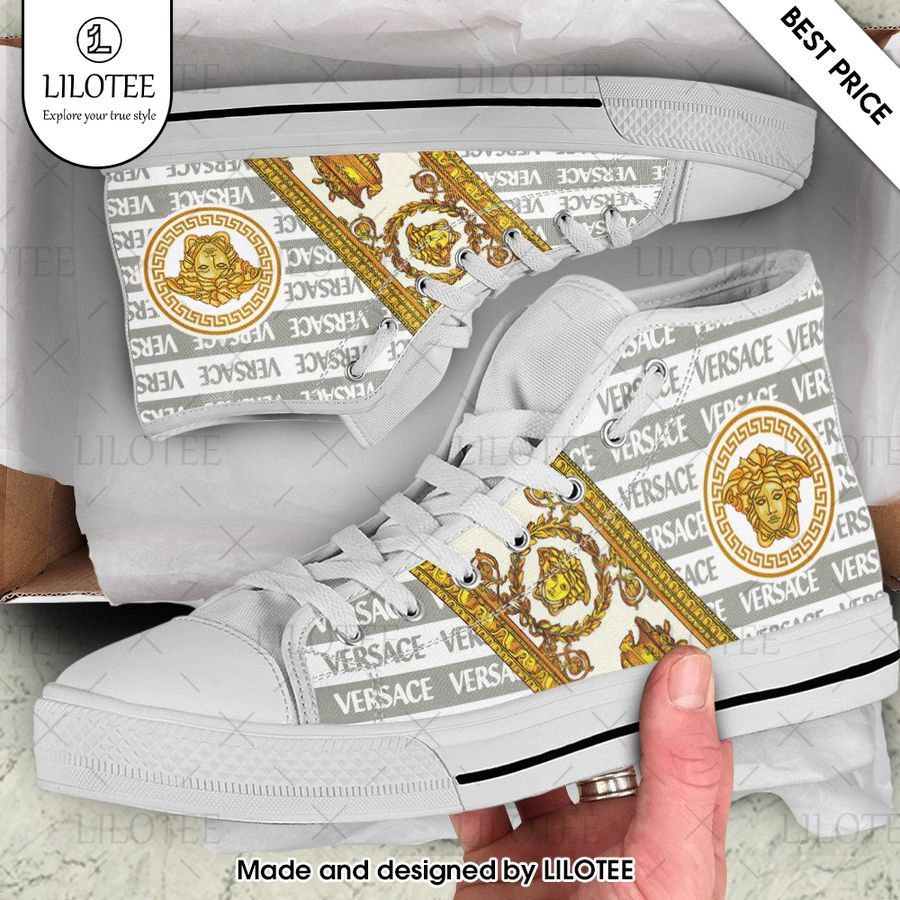 grey gold versace high top canvas shoes 1 927