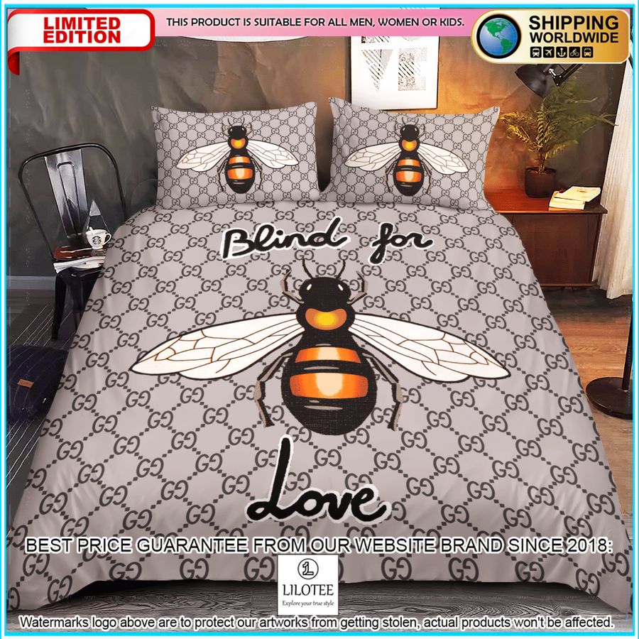 gucci bee blind for love duvet cover bedding set 1 644