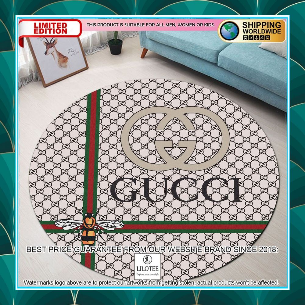 gucci bee round rug 1 57