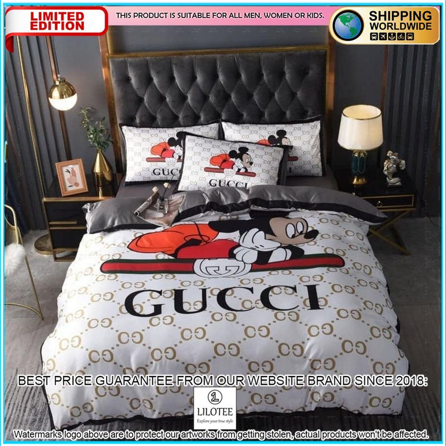 gucci mickey mouse bed set 1 278