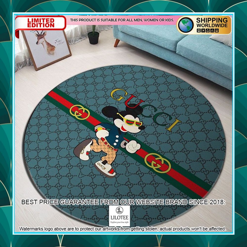 gucci mickey mouse round rug 1 279