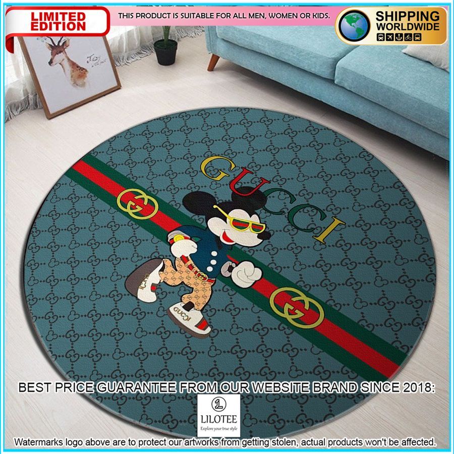 gucci mickey mouse round rug 1 540