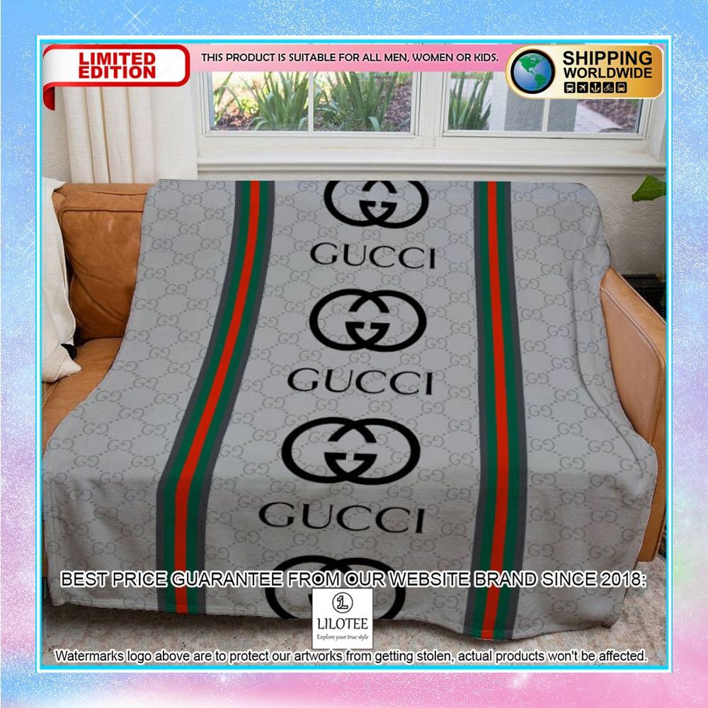 gucci red green line blanket throw 1 37