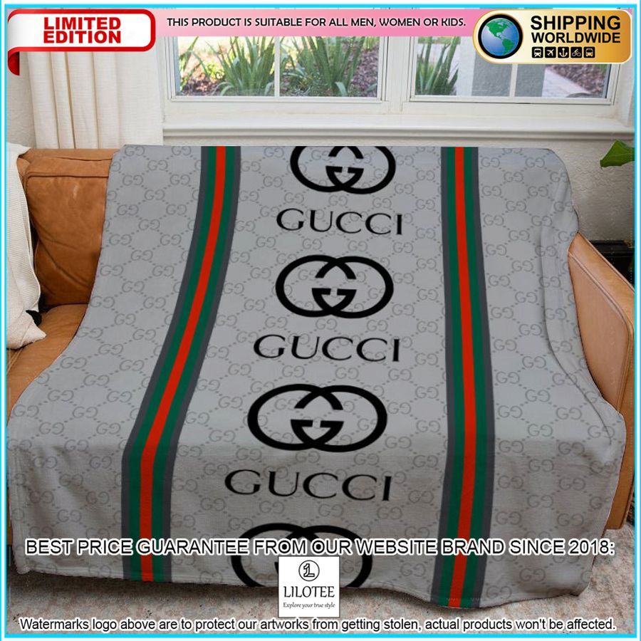 gucci red green line blanket throw 1 378