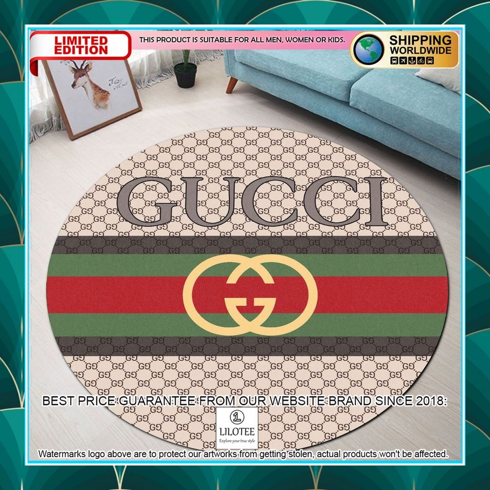 gucci red line round rug 1 28