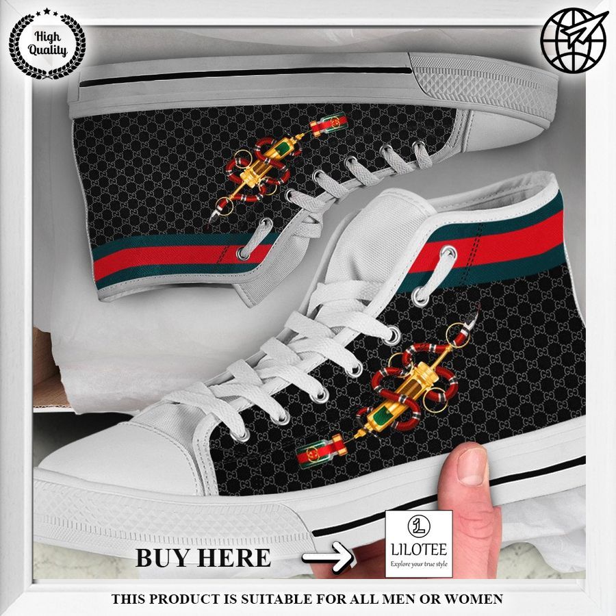 gucci snake high top canvas shoes 1 438