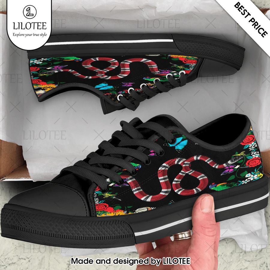 gucci snake low top canvas shoes 1 569