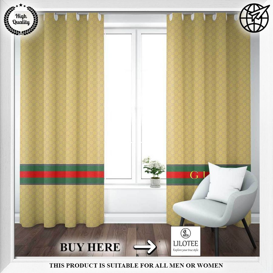 gucci yellow window curtain set 1 54