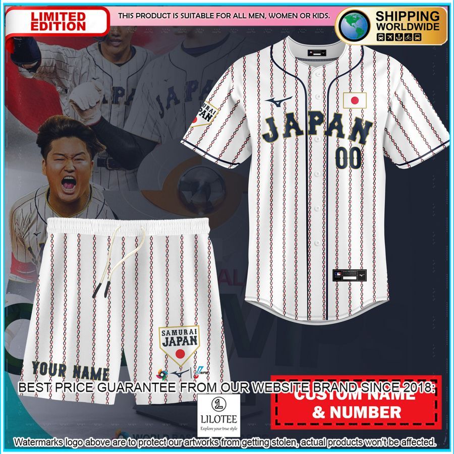 personalized japan baseball jersey shorts 1 803