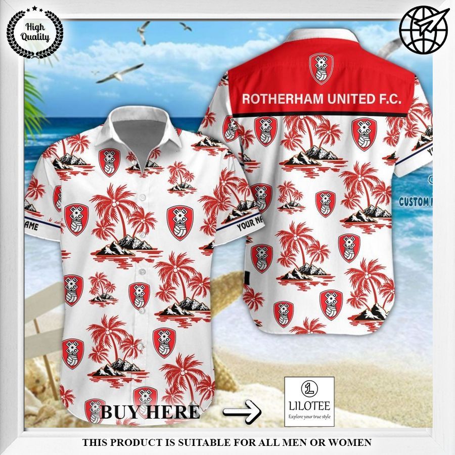 rotherham united hawaiian shirt and short 1 229