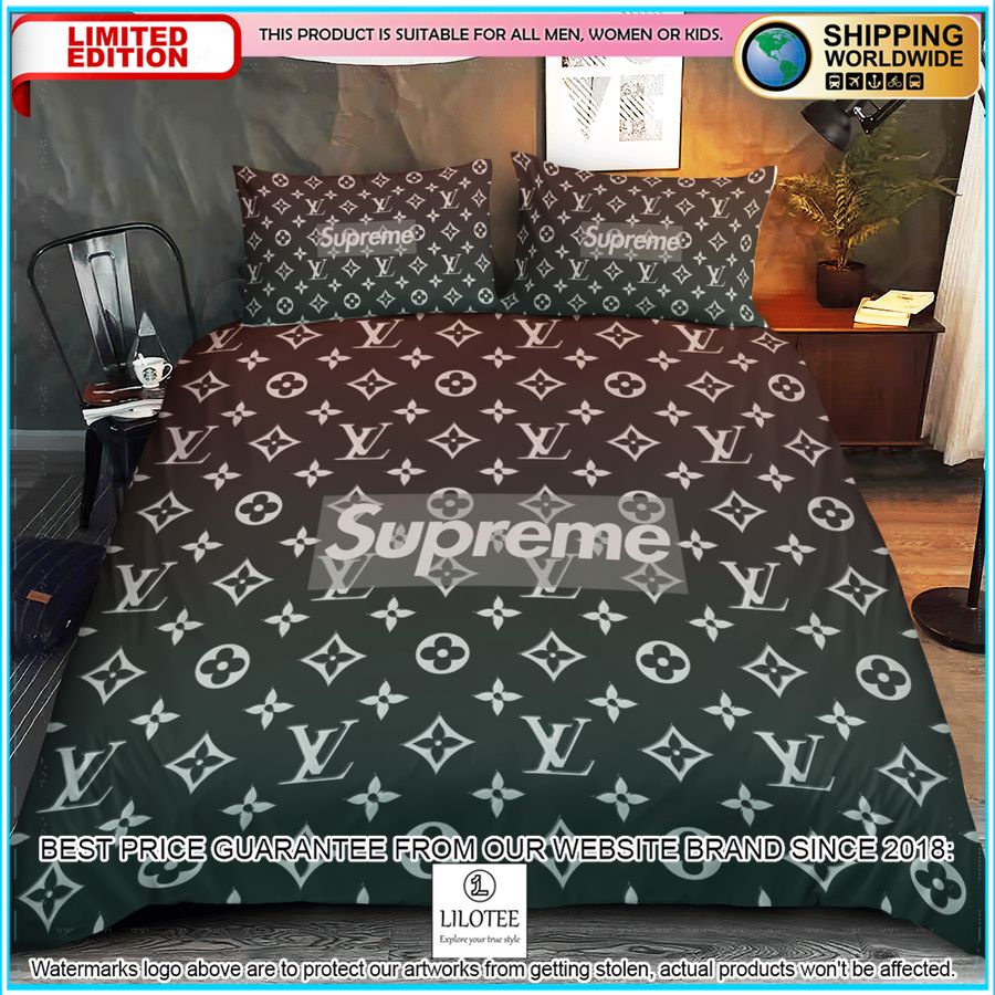 supreme louis vuitton black bed sheets 1 144