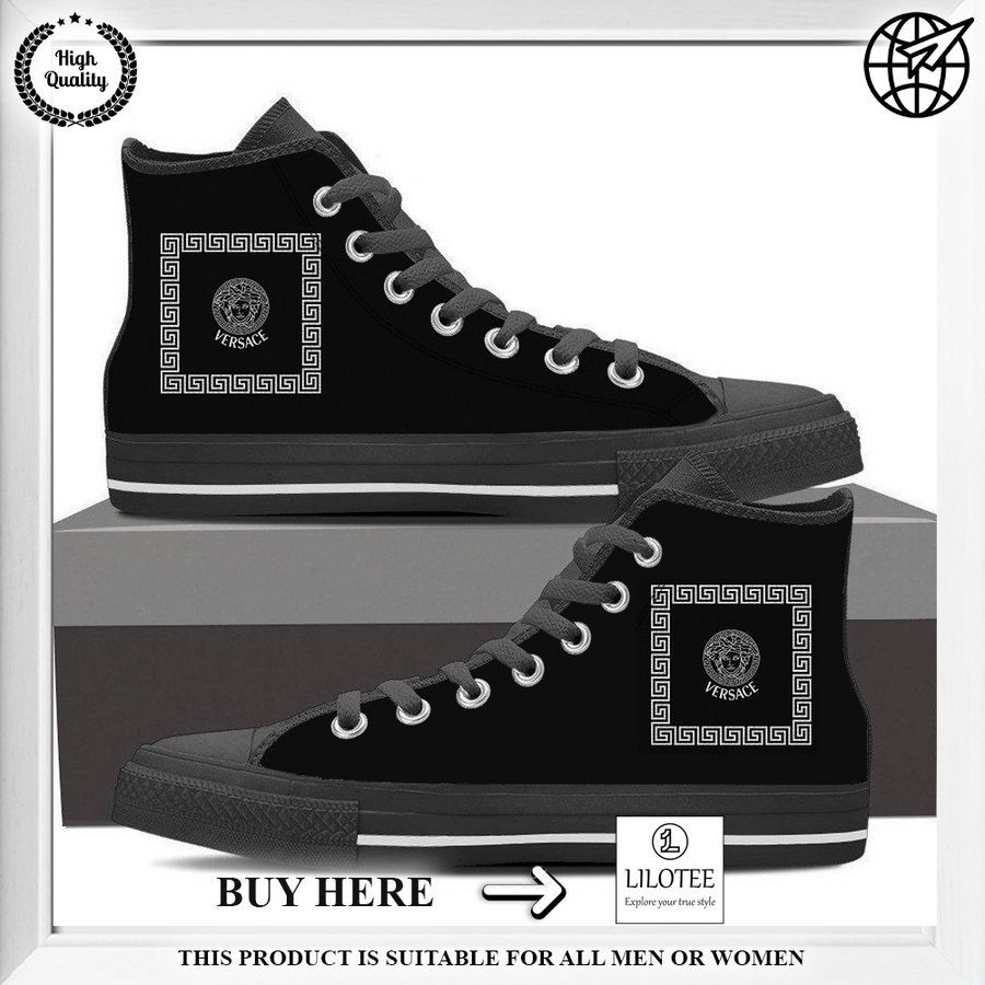 versace black high top canvas sneaker 1 658